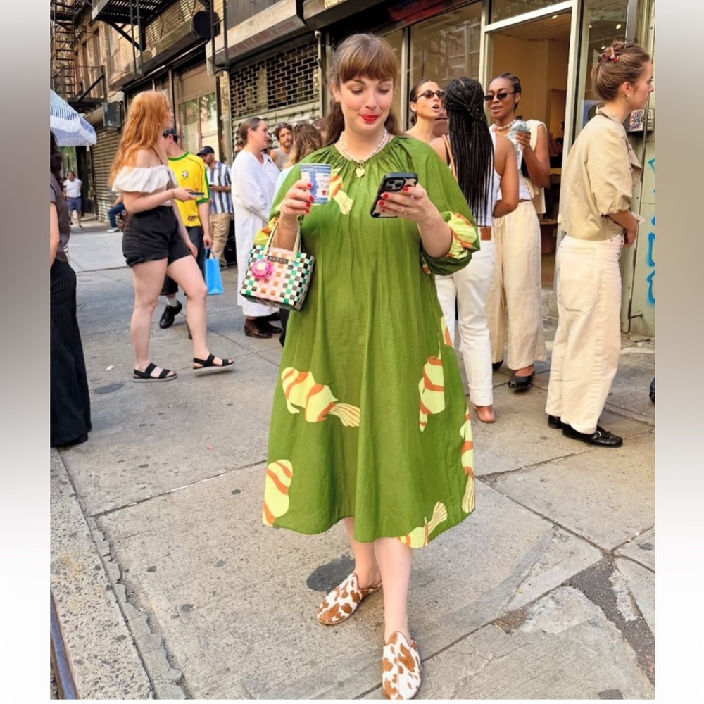 Nikki Chasin Ballad Fish Dress Silk Blend XL Green - Picture 5 of 15